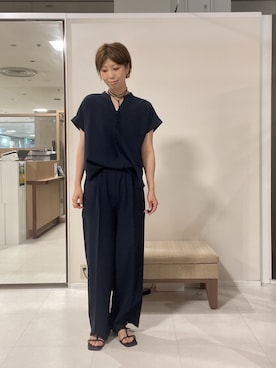 「UNTITLED（アンタイトル）のアイテム」を使った、IWAMOさん（レディース・168cm）の夏コーディネート