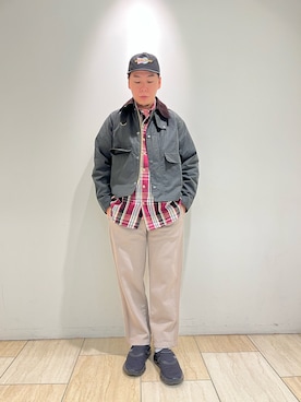 「オイルドジャケット」｜「アイテム（ブルゾン）」を使った、funatoさん（メンズ・166cm）の冬コーディネート