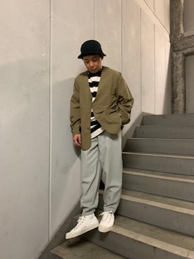「BURLAP OUTFITTER」｜「アイテム（ブルゾン）」を使った、funatoさん（メンズ・166cm）の春コーディネート