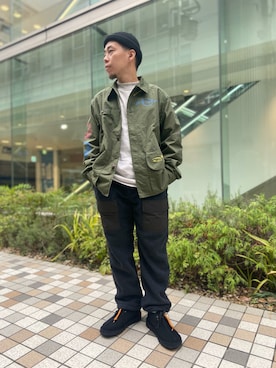 「BEAVER名古屋」｜「アイテム（ブルゾン）」を使った、funatoさん（メンズ・166cm）の冬コーディネート