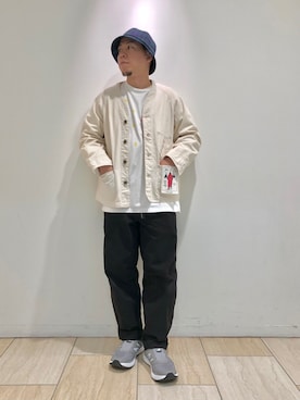 「BEAVER名古屋」｜「アイテム（ブルゾン）」を使った、funatoさん（メンズ・166cm）の冬コーディネート