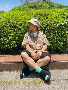 「COBRA CAPS（コブラキャップス）のアイテム」を使った、funatoさん（メンズ・166cm）の夏コーディネート