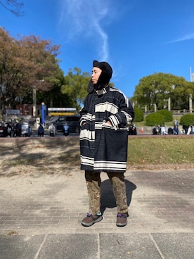 「PG（ピージー）のアイテム（サンダル）」を使った、funatoさん（メンズ・166cm）の秋コーディネート