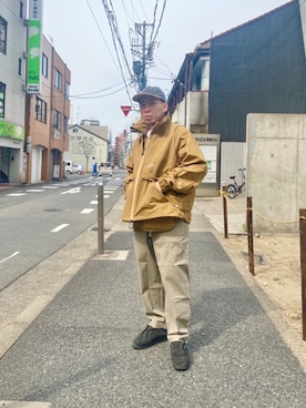 「キャンプ」｜「アイテム（ブルゾン）」を使った、funatoさん（メンズ・166cm）の春コーディネート