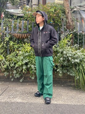 「BEAVER名古屋」｜「アイテム（ブルゾン）」を使った、funatoさん（メンズ・166cm）の冬コーディネート