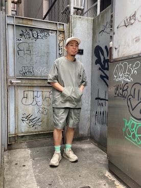 「WILD THINGS（ワイルドシングス）のアイテム（パンツ）」を使った、funatoさん（メンズ・166cm）の春コーディネート