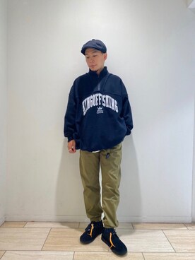 「ABU GARCIA（アブ・ガルシア）のアイテム（スウェット）」を使った、funatoさん（メンズ・166cm）の秋コーディネート
