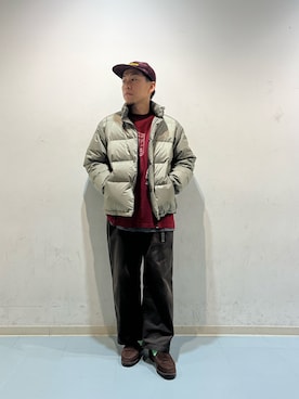 「MANASTASH」｜「アイテム（ダウンジャケット/コート）」を使った、funatoさん（メンズ・166cm）の秋コーディネート