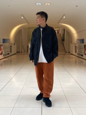 「MANASTASH（マナスタッシュ）のアイテム（スウェットパンツ）」を使った、funatoさん（メンズ・166cm）の夏コーディネート
