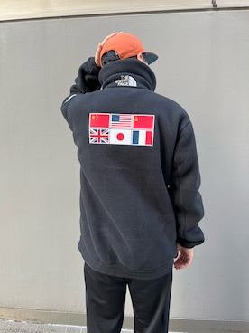 「ザノースフェイス」｜「アイテム（ブルゾン）」を使った、funatoさん（メンズ・166cm）の冬コーディネート