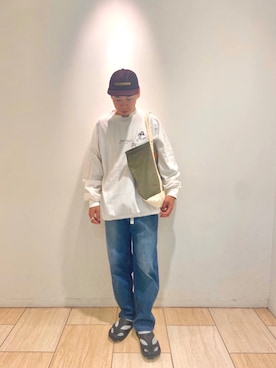 「MANASTASH（マナスタッシュ）のアイテム（バッグ）」を使った、funatoさん（メンズ・166cm）の夏コーディネート