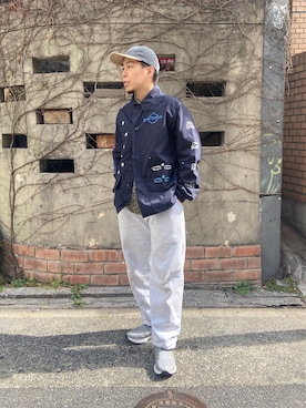 「BEAVER名古屋」｜「アイテム（ブルゾン）」を使った、funatoさん（メンズ・166cm）の冬コーディネート