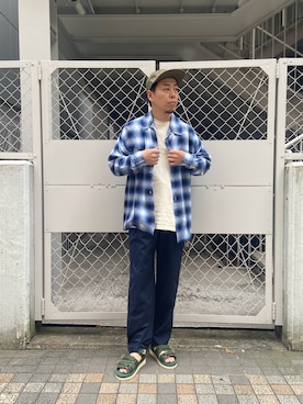 「MANASTASH（マナスタッシュ）のアイテム（キャップ）」を使った、funatoさん（メンズ・166cm）の春コーディネート