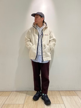 「BEAVER名古屋」｜「アイテム（ブルゾン）」を使った、funatoさん（メンズ・166cm）の冬コーディネート