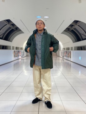 「WILD THINGS（ワイルドシングス）のアイテム（ダウンジャケット/コート）」を使った、funatoさん（メンズ・166cm）の冬コーディネート