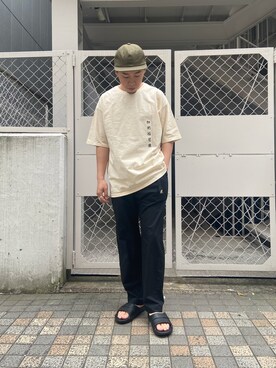 「MANASTASH（マナスタッシュ）のアイテム（キャップ）」を使った、funatoさん（メンズ・166cm）の春コーディネート