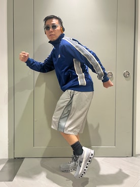 「アイテム（PC・スマホグッズ/家電、ブラック系）」を使った、funatoさん（メンズ・166cm）の夏コーディネート