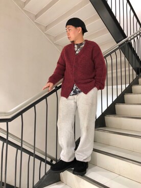 「PG（ピージー）のアイテム（その他シューズ）」を使った、funatoさん（メンズ・166cm）の冬コーディネート