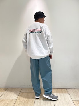 「MANASTASH（マナスタッシュ）のアイテム（スウェット）」を使った、funatoさん（メンズ・166cm）の冬コーディネート