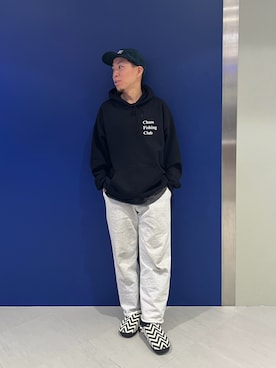 「MANASTASH（マナスタッシュ）のアイテム（帽子）」を使った、funatoさん（メンズ・166cm）の冬コーディネート