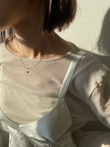 パティエラ【Briller】K10バゲットカットダイヤモンドネックレス パティエラ【Briller】K10バゲットカットダイヤモンドネックレス