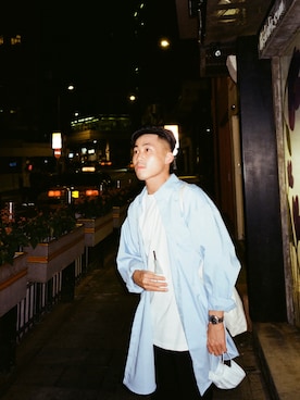 「oversize」｜Eddie Yeungさん（メンズ・166cm）の夏コーディネート