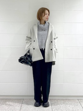 「mysty woman（ミスティウーマン）のアイテム（その他アウター）」を使った、uemiさん（レディース・163cm）の秋コーディネート