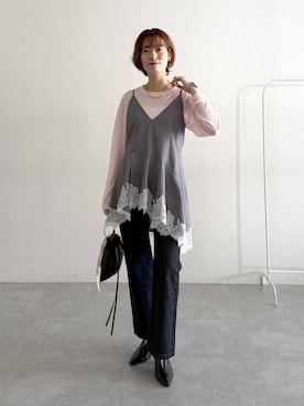 uemiさん（レディース・163cm）の春コーディネート