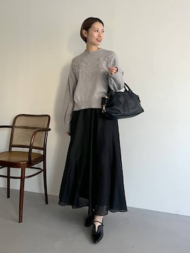 「アイテム（サンダル）」を使った、uemiさん（レディース・163cm・30代）の冬コーディネート