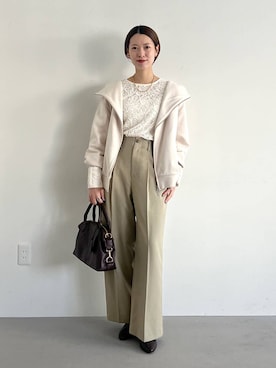 「アイテム（パーカー）」を使った、uemiさん（レディース・163cm・30代）の冬コーディネート