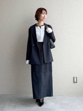 「mysty woman（ミスティウーマン）のアイテム（スカート）」を使った、uemiさん（レディース・163cm）の冬コーディネート