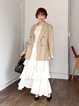 「アイテム（ハンドバッグ）」を使った、uemiさん（レディース・163cm・30代）の春コーディネート