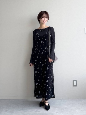 「mysty woman（ミスティウーマン）のアイテム（Tシャツ/カットソー）」を使った、uemiさん（レディース・163cm）の秋コーディネート