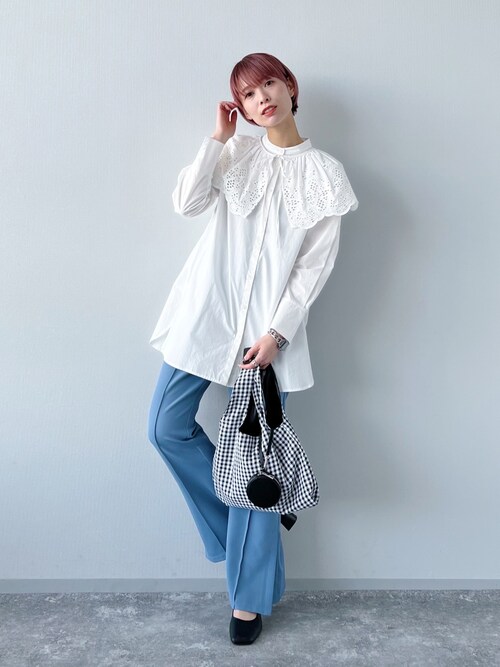 Mysty Woman 本部uemiさんのシャツ ブラウスを使ったコーディネート Zozotown