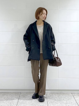 「mysty woman（ミスティウーマン）のアイテム（その他アウター）」を使った、uemiさん（レディース・163cm）の秋コーディネート