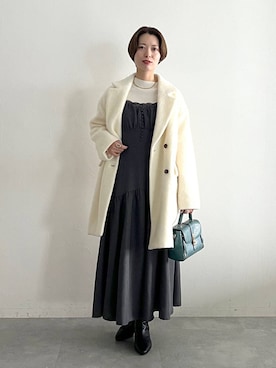 「キャミワンピース」｜uemiさん（レディース・163cm）の冬コーディネート