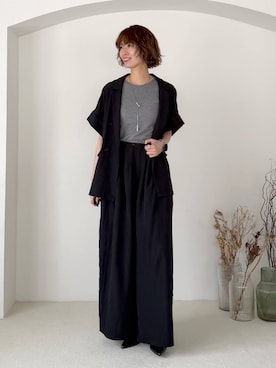「mysty woman（ミスティウーマン）のアイテム（その他パンツ）」を使った、uemiさん（レディース・163cm）の春コーディネート