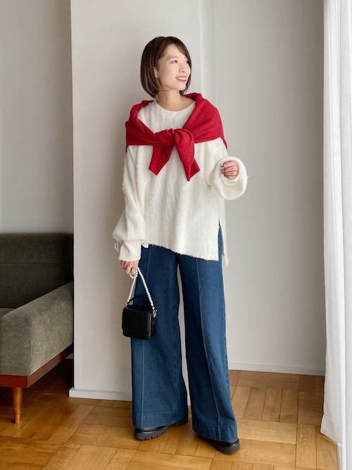 mysty woman（ミスティウーマン）の「ふわ軽シャギーニット 173984