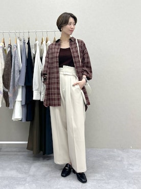 「骨格ナチュラル」｜uemiさん（レディース・163cm）の秋コーディネート