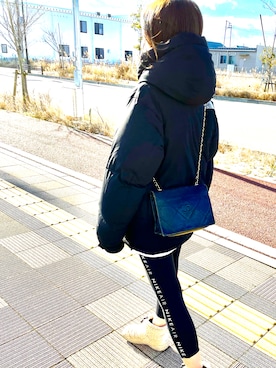 「ジム」｜「アイテム（ジャケット/アウター）」を使った、e.mura10さん（レディース・155cm）の冬コーディネート