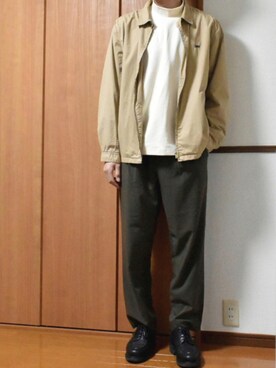 「Lee（リー）のアイテム（ブルゾン）」を使った、kaasuke🐾さん（メンズ・180cm）の夏コーディネート