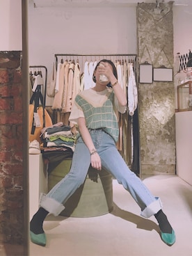 「a fadのアイテム」を使った、hsiaoさん（レディース・155cm）の秋コーディネート