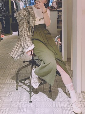 「CABANE de ZUCCa（カバンドズッカ）のアイテム」を使った、hsiaoさん（レディース・155cm）の秋コーディネート