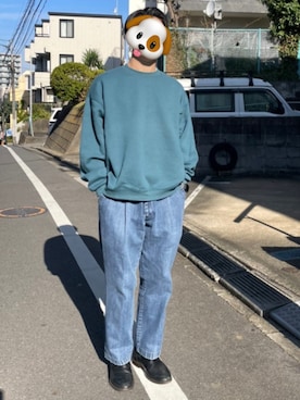 「Lee（リー）のアイテム（スウェット）」を使った、Sさん（メンズ・168cm）の秋コーディネート