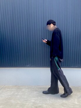 「H&M（エイチ・アンド・エム）のアイテム（ニットキャップ/ビーニー）」を使った、MAISONさん（メンズ・173cm）の秋コーディネート