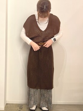 「NICE CLAUP（ナイスクラップ）のアイテム（パンツ）」を使った、Akari "さん（レディース・157cm）の春コーディネート