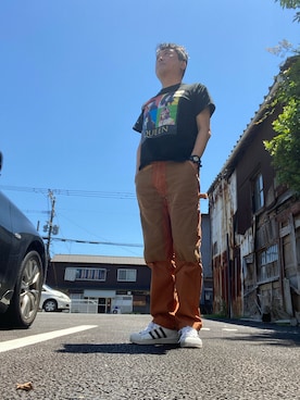 「Queen（クイーン）のアイテム」を使った、Shinji Tsuruさん（メンズ・173cm）の夏コーディネート