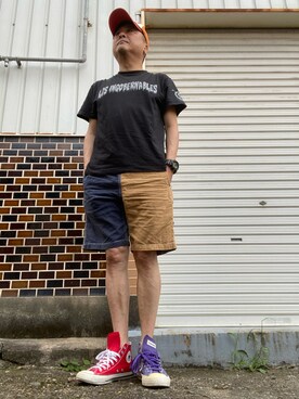 「Disney（ディズニー）のアイテム（パンツ）」を使った、Shinji Tsuruさん（メンズ・173cm）の秋コーディネート