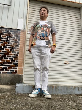 「Abercrombie&Fitch（アバークロンビーアンドフィッチ）のアイテム」を使った、Shinji Tsuruさん（メンズ・173cm）の夏コーディネート