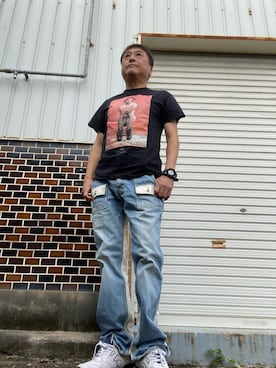 「sangacio（サンガッチョ）のアイテム」を使った、Shinji Tsuruさん（メンズ・173cm）の秋コーディネート